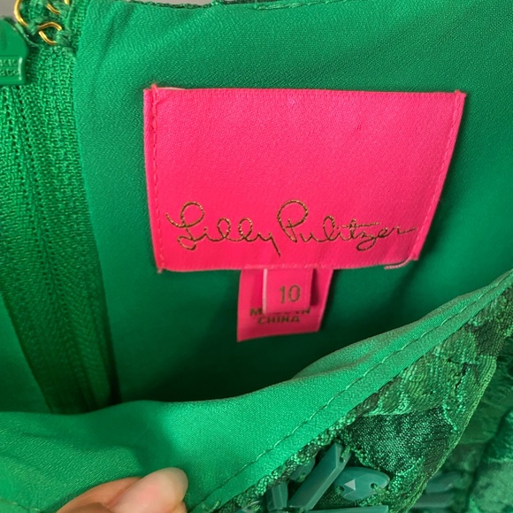 Lilly Pulitzer Emerald Floral Dress - Picture 2 of 5